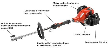 PAS-2620 POWER HEAD SPLIT SHAFT TRIMMER*SEE ATTACHMENTS*